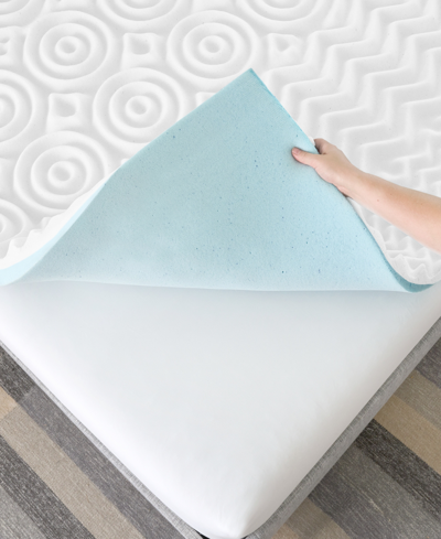 Prosleep 3" Reversible Dual Sided Memory Foam Mattress Topper, Full In White