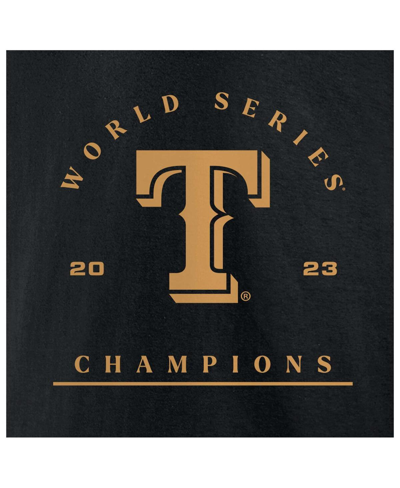 Shop Fanatics Men's  Marcus Semien Black Texas Rangers 2023 World Series Champions Name And Number T-shirt