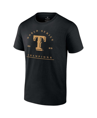 Shop Fanatics Men's  Marcus Semien Black Texas Rangers 2023 World Series Champions Name And Number T-shirt