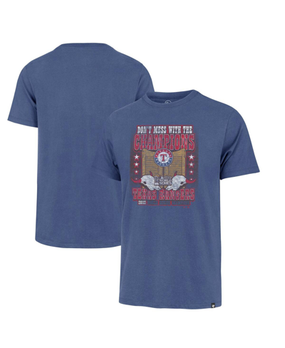 47 Brand Men's ' Royal Texas Rangers 2023 World Series Champions Local Playoff Franklin T-shirt In Royal