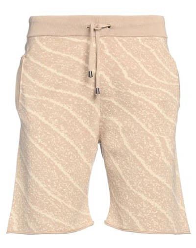 Shop Daniele Fiesoli Man Shorts & Bermuda Shorts Beige Size L Cotton
