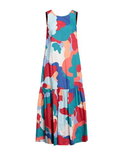 Shop Camicettasnob Woman Maxi Dress Pastel Blue Size 8 Cotton