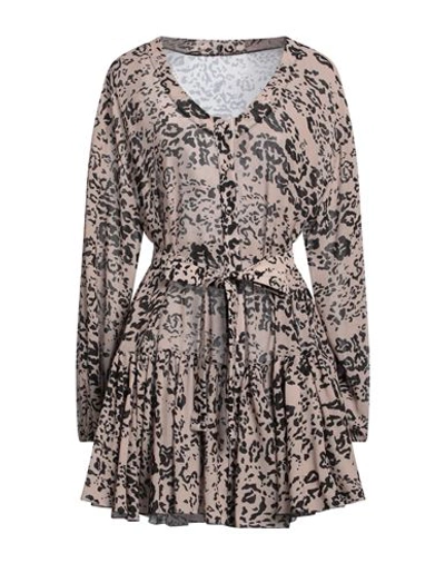 Shop Me Fui Woman Mini Dress Beige Size 8 Polyester