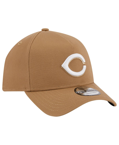 New Era Khaki Cincinnati Reds A-frame 9forty Adjustable Hat In Khaki
