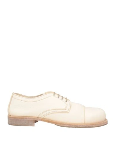 Shop Moma Woman Lace-up Shoes Off White Size 8 Leather