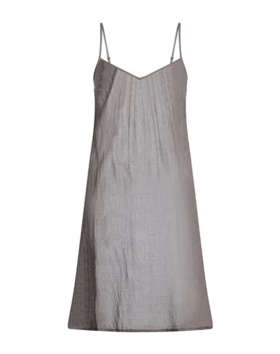 Shop Maison Hotel Woman Midi Dress Lead Size Xs Cotton In Grey