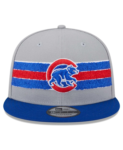 New Era Men's  Gray, Royal Chicago Cubs Band 9fifty Snapback Hat In Gray,royal