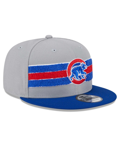 New Era Men's  Gray, Royal Chicago Cubs Band 9fifty Snapback Hat In Gray,royal