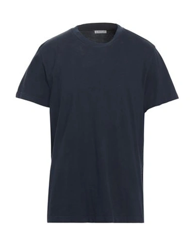 Shop Moncler Man T-shirt Navy Blue Size S Cotton, Polyester