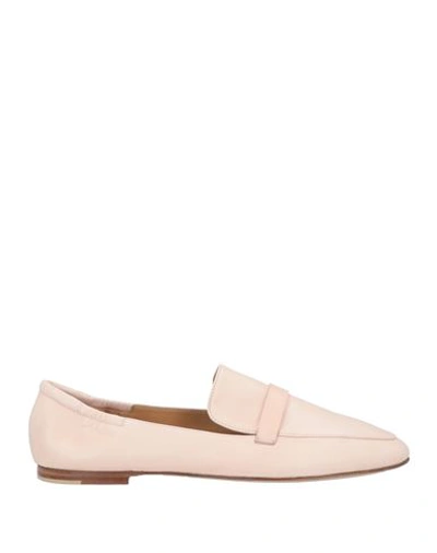 Shop Pomme D'or Woman Loafers Light Pink Size 5.5 Soft Leather