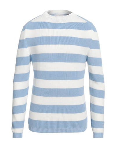 Shop Daniele Fiesoli Man Sweater Sky Blue Size L Cotton