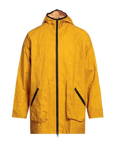 Shop Bjanko Man Jacket Ocher Size Xs Tyvek In Yellow