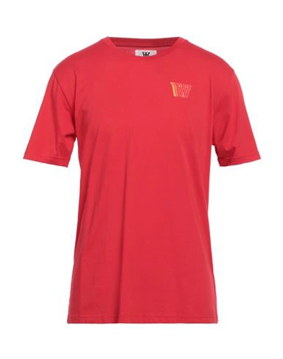 Double A By Wood Wood Man T-shirt Red Size Xxl Cotton In Red