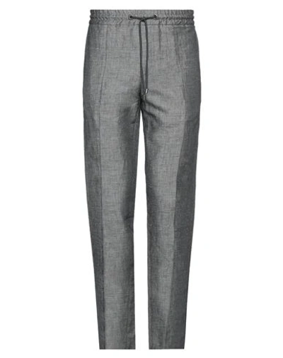 Shop Pal Zileri Man Pants Steel Grey Size 30 Linen, Cotton