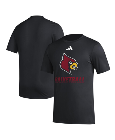 Shop Adidas Originals Men's Adidas Black Louisville Cardinals Fadeaway Basketball Pregame Aeroready T-shirt