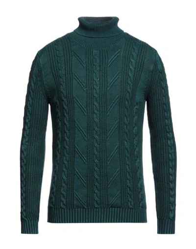 Shop North Pole Man Turtleneck Dark Green Size Xxl Cotton, Wool, Acrylic