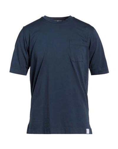 Shop Daniele Fiesoli Man T-shirt Midnight Blue Size S Cotton