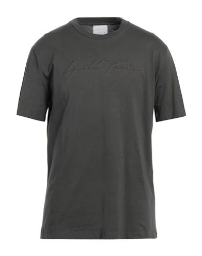 Shop Gaelle Paris Gaëlle Paris Man T-shirt Lead Size L Cotton In Grey