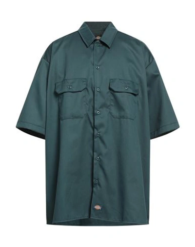 Shop Dickies Man Shirt Midnight Blue Size Xs Polyester, Cotton