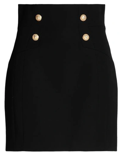 Shop Balmain Woman Mini Skirt Black Size 8 Wool