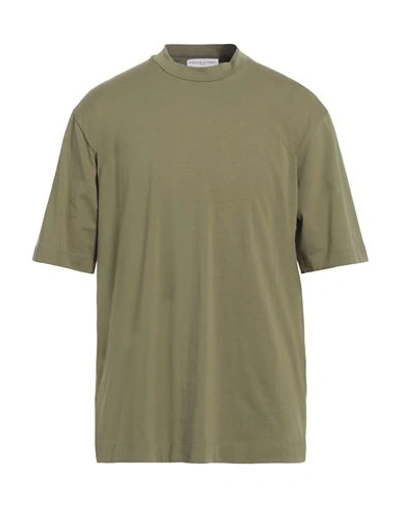 Shop Daniele Fiesoli Man T-shirt Military Green Size Xxl Cotton, Elastane