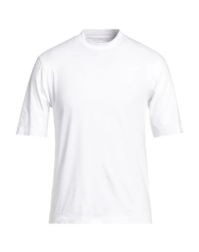 Shop Daniele Fiesoli Man T-shirt White Size S Cotton, Elastane
