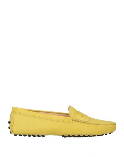 Shop Tod's Woman Loafers Acid Green Size 7 Leather