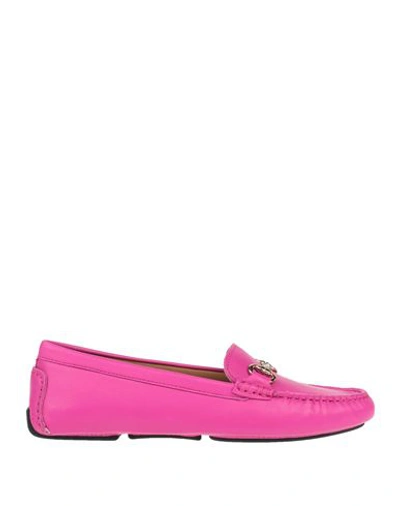Shop Boemos Woman Loafers Fuchsia Size 8 Soft Leather In Pink