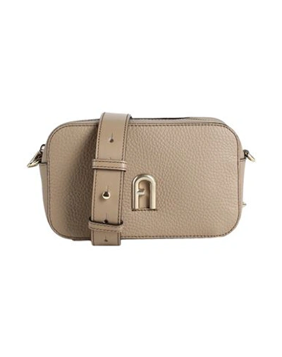 Shop Furla Primula Mini Crossbody Woman Cross-body Bag Dove Grey Size - Calfskin