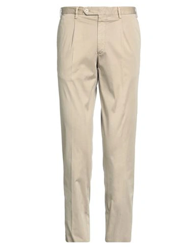 Shop Rotasport Man Pants Sand Size 34 Cotton, Elastane In Beige