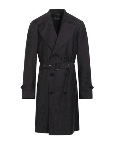 Shop Dolce & Gabbana Man Overcoat & Trench Coat Deep Purple Size 40 Virgin Wool