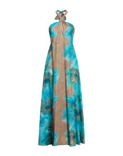 Shop Siste's Woman Maxi Dress Deep Jade Size S Polyester In Green