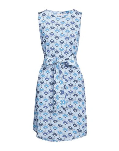 Shop Camicettasnob Woman Mini Dress Sky Blue Size 10 Viscose, Elastane