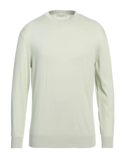 Shop Filippo De Laurentiis Man Sweater Light Green Size 42 Cotton