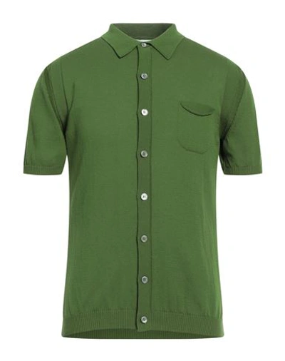 Shop Daniele Fiesoli Man Shirt Green Size L Cotton