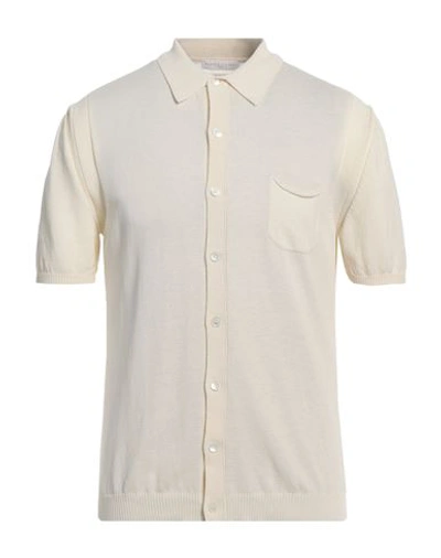 Shop Daniele Fiesoli Man Shirt Ivory Size Xl Cotton In White
