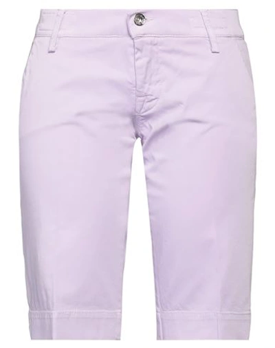 Shop Jacob Cohёn Woman Shorts & Bermuda Shorts Light Purple Size 29 Cotton, Elastane