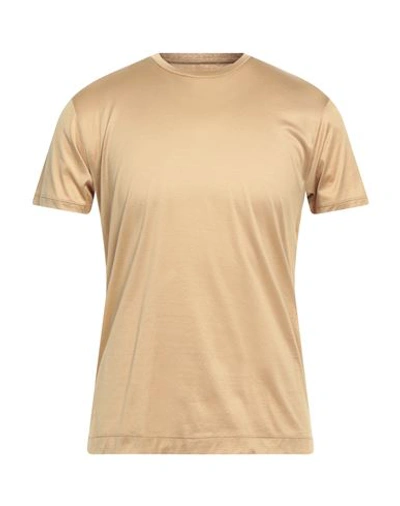 Shop Daniele Fiesoli Man T-shirt Sand Size M Cotton In Beige