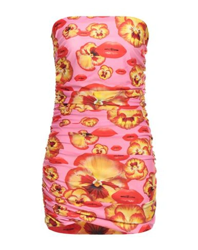 Shop House Of Amen Woman Mini Dress Fuchsia Size 8 Polyamide, Elastane In Pink