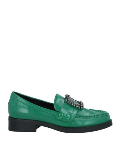 Shop Bibi Lou Woman Loafers Green Size 9 Soft Leather
