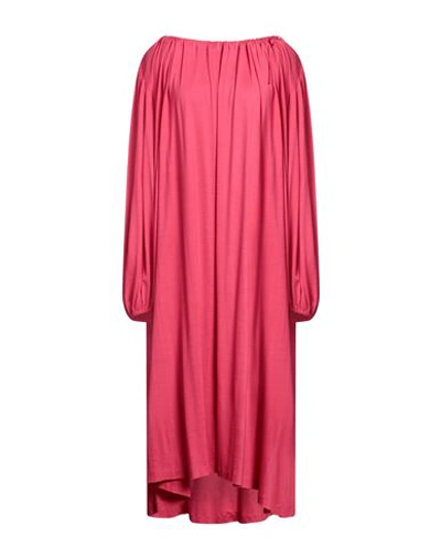 Shop Sofie D'hoore Woman Midi Dress Fuchsia Size 2 Wool In Pink