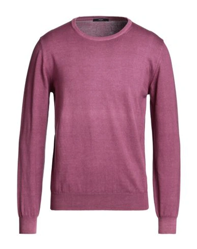 Shop Dandi Man Sweater Mauve Size M Cotton In Purple