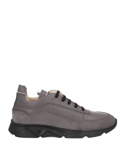 Shop Moma Man Sneakers Lead Size 6 Leather In Grey