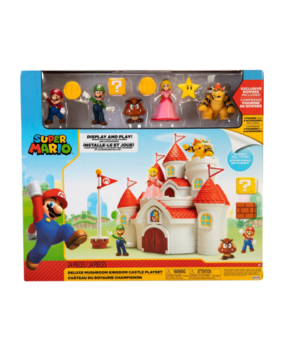 Super Mario Nintendo Deluxe Mushroom Kingdom Castle Playset In Multicolor