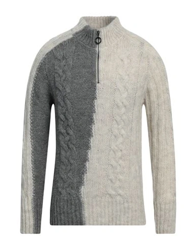 Shop Grey Daniele Alessandrini Man Turtleneck Grey Size 38 Acrylic, Polyamide, Wool, Mohair Wool