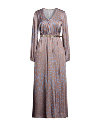 Shop No-nà Woman Maxi Dress Sand Size M Polyester In Beige