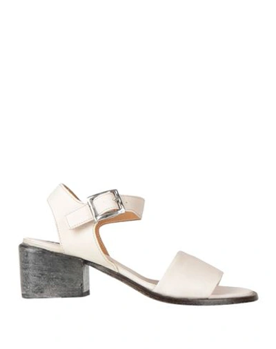 Shop Moma Woman Sandals Off White Size 8 Soft Leather
