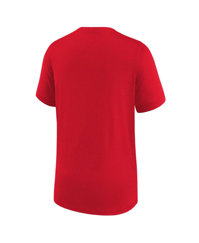 Shop Nike Big Boys  Red Chicago Bulls Essential Practice T-shirt