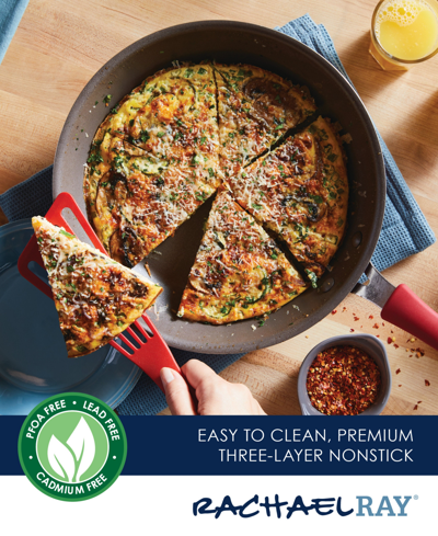 Rachael Ray Cook + Create Aluminum Nonstick Frying Pan, 12.5" In Agave Blue
