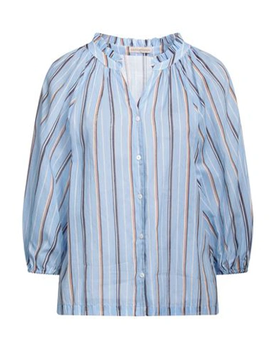 Camicettasnob Woman Shirt Light Blue Size 12 Cotton In Blue
